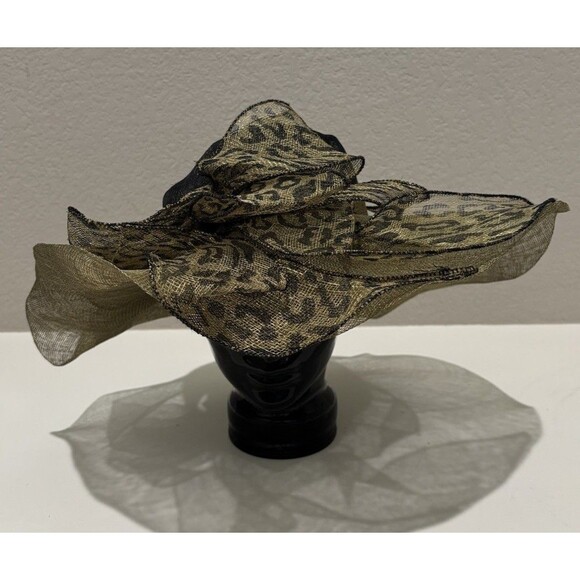 Inverni Italy Sinamay Kentucky Derby Wide Brim Straw Hat Elegant main image 5